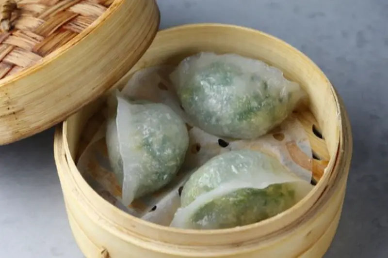 Leek w Shrimp Dumplings__鮮蝦韭菜餃